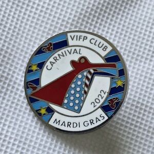 Carnival Cruise Ship Panorama Line VIFP Club 2022 Lapel Pin Button